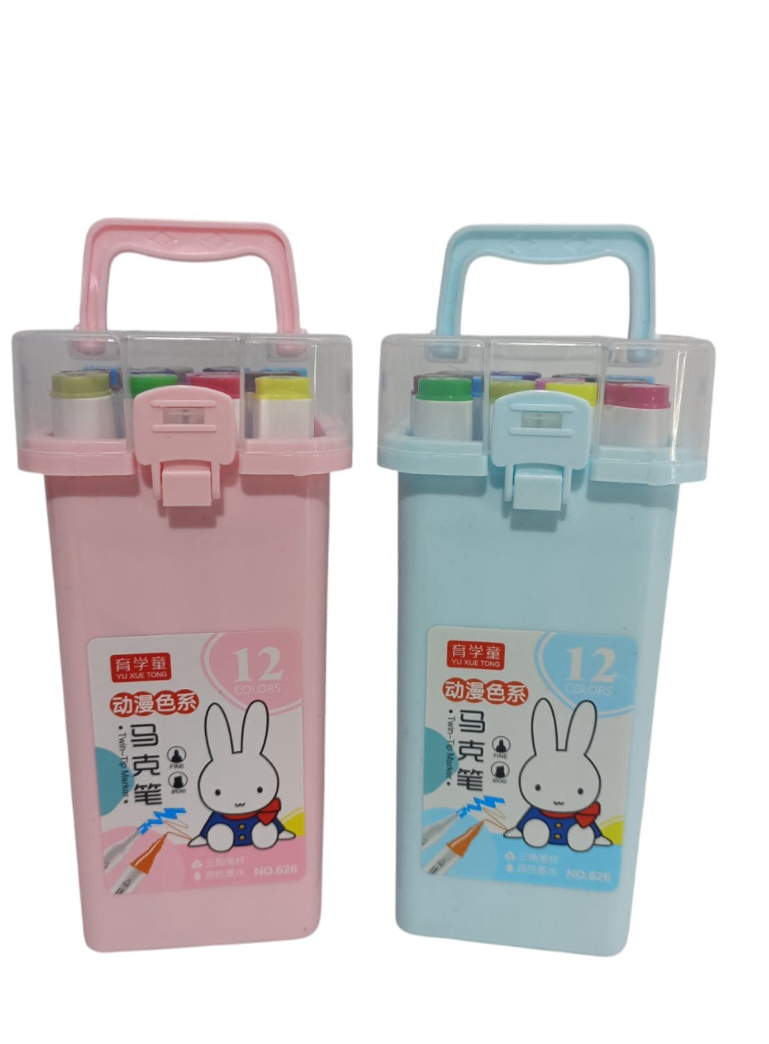 MARCADORES DOBLE PUNTA (12 PIEZAS)